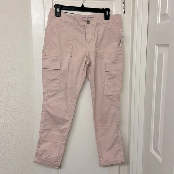 Gap NWT Pink Skinny Boyfriend Pants Cargo Pastel Size 6 Ankle Length khakis - Picture 2 of 10